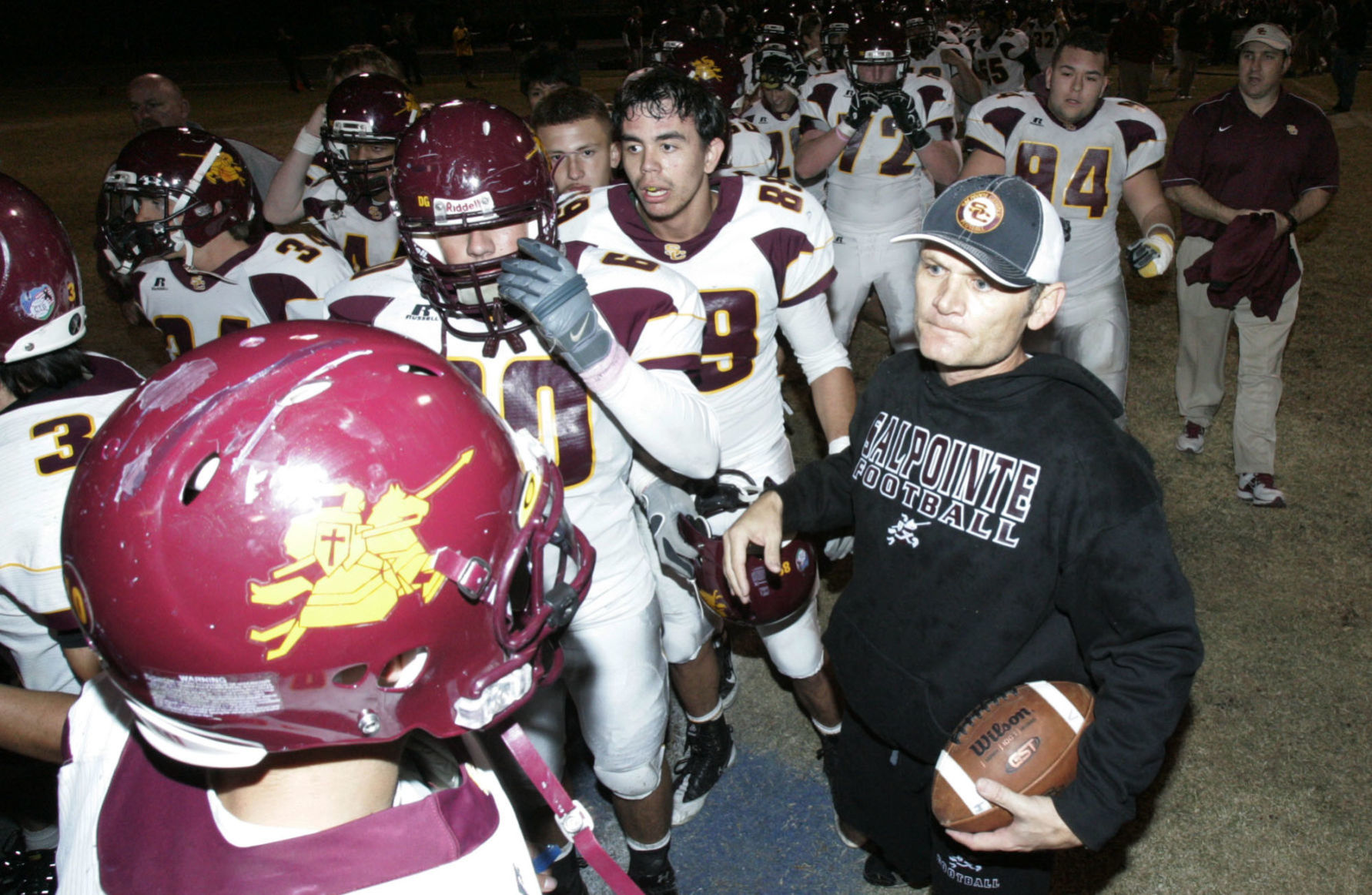 Sapolinte HS football coach Dennis Bene